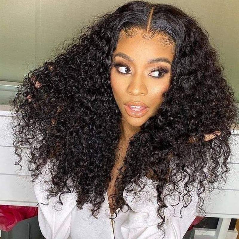 Jerry Curly Wig 4x4 HD Lace Front Wig 180% Density Human Hair Wig