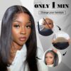 Wear and Go Straight Glueless Wigs Human Hair Pre Plucked Pre Cut Lace Front Wigs Human Hair 180% Density HD Lace Closure Wigs Human Hair Pre Plucked Pre Cut Straight Lace Front Wigs Human Hair Wigs for Women No Glue Closure Ready to Wear Wigs